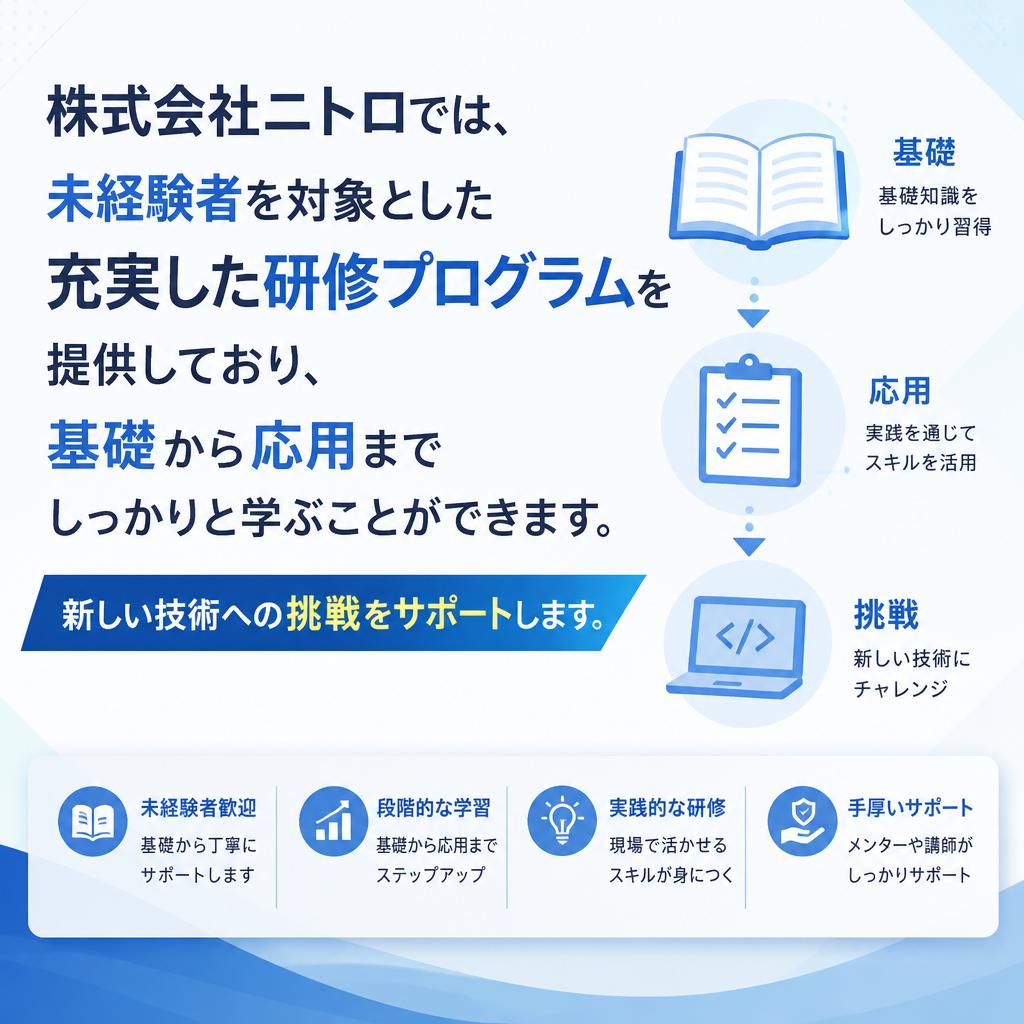 未経験者でも安心の教育体制