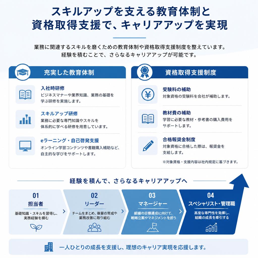 充実したキャリア形成サポート