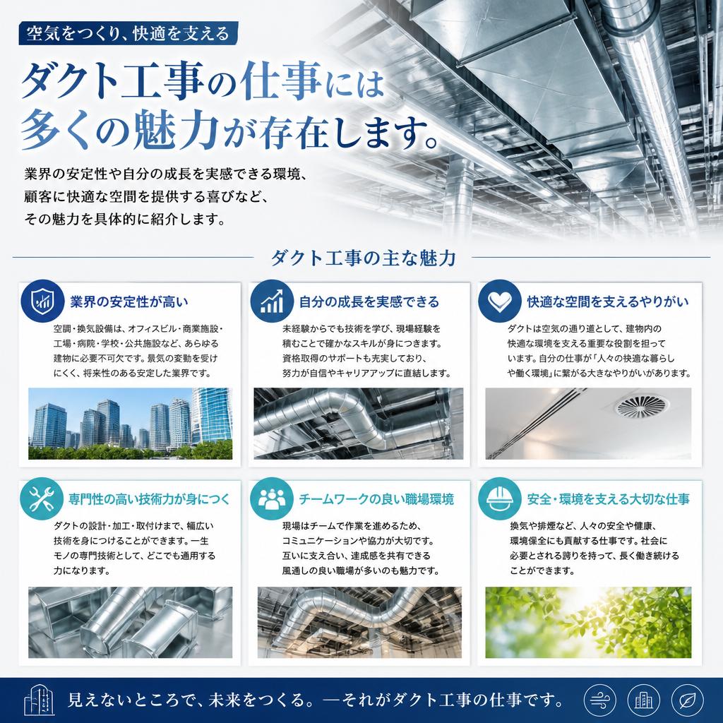 ダクト工事の魅力
