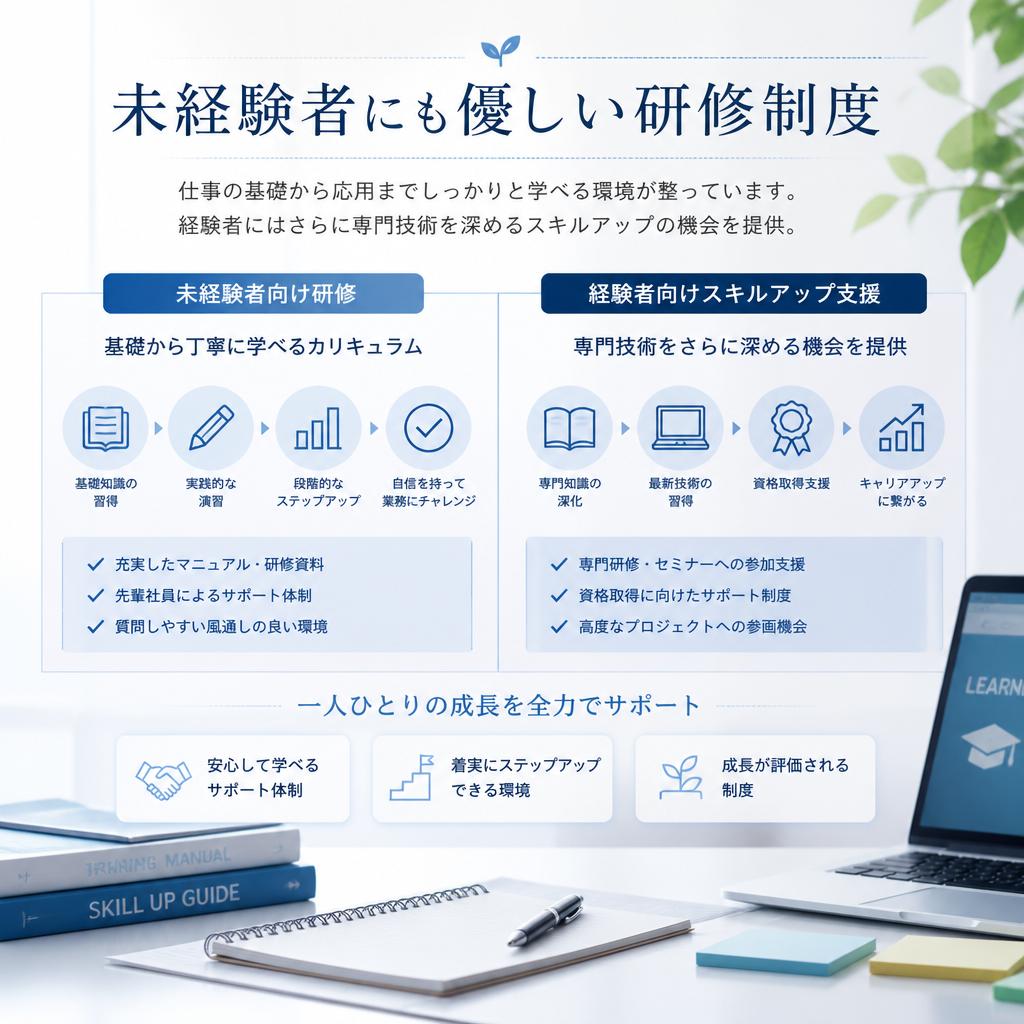 転職後の充実の研修制度