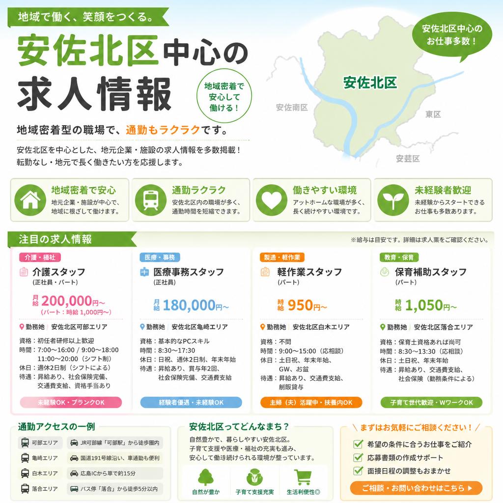 地元安佐北区での求人